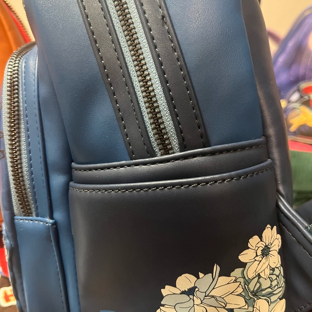 Loungefly Blue Corpse Bride Embroidered Mini Backpack with Butterflies - Picture 3 of 5